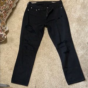 GAP Girlfriend destroyed jeans [black]
